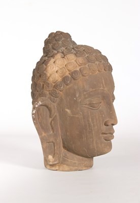 Lot 36 - Sandstone head of Buddha