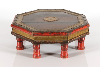 Lot 50 - Indian Wood and Brass Mounted Low Table