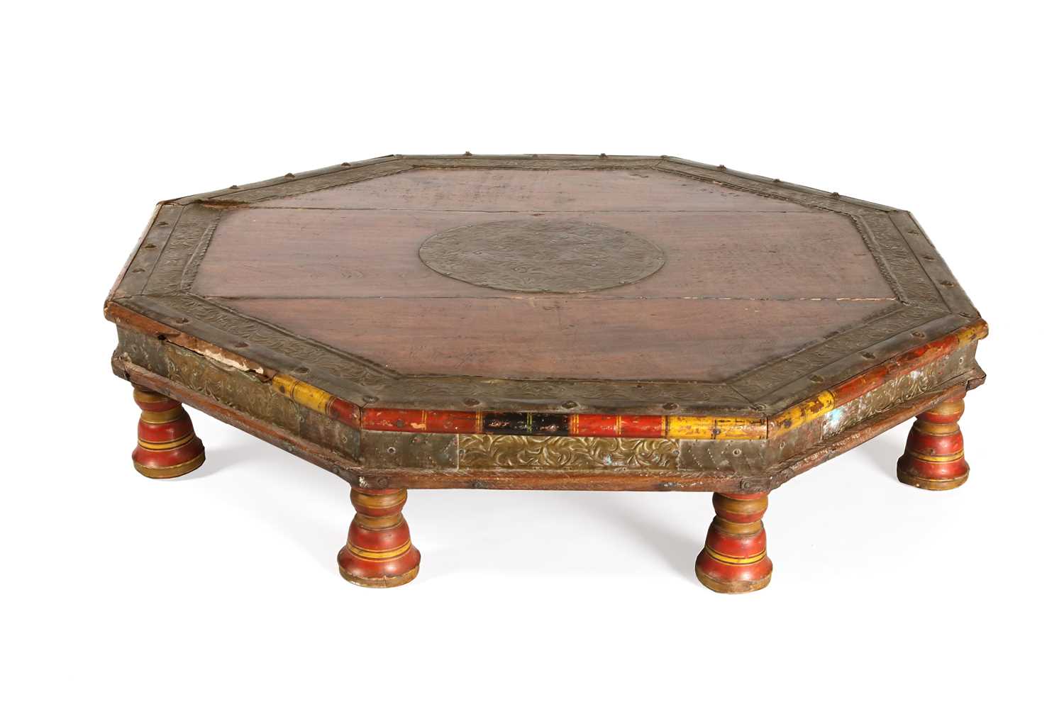 Lot 51 - Indian Wood and Brass Mounted Low Table
