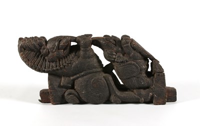 Lot 127 - Carved Indian Hardwood Figure of a Mythical Beast