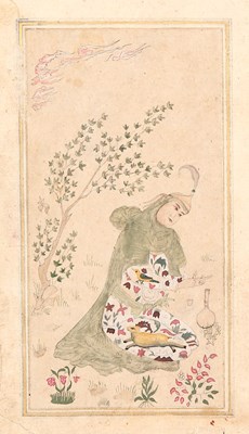 Lot 74 - A Persian Painting of a Princess
