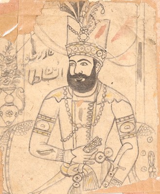 Lot 77 - A Sketch of Mohammad Shah Qajar
