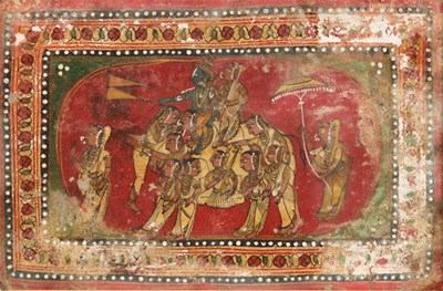 Lot 81 - Krishna and Radha Riding A Composite Elephant