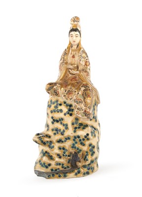 Lot 85 - A Satsuma Model of Kannon, Signed and Marked, Meiji Period (1868-1912)