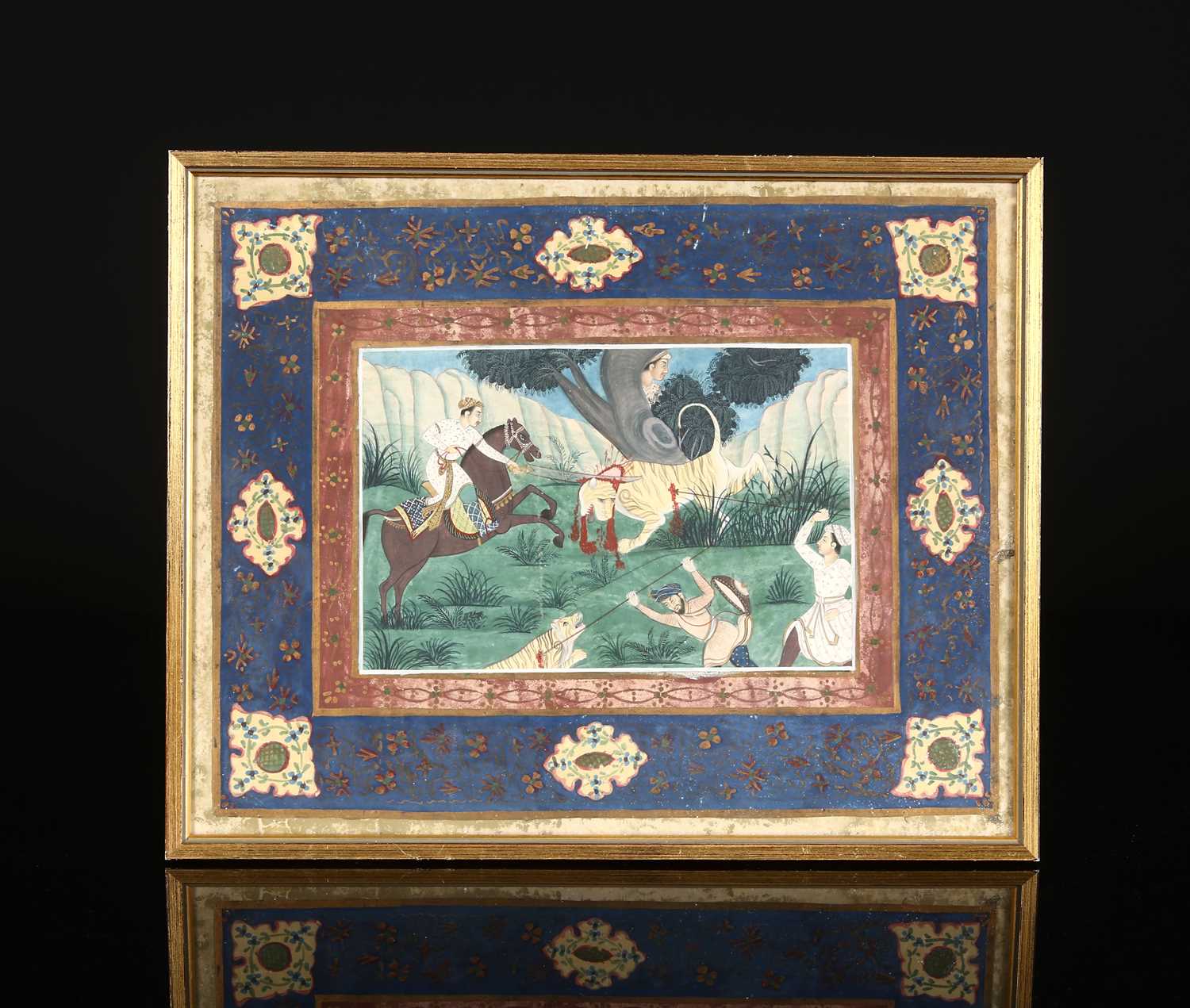 Lot 64 - Indian Miniature Painting of a Royal Tiger Hunt