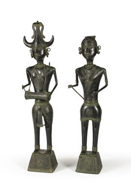 Lot 120 - Gadhwakam Bronze Sculpture of a Gond Tribe Male and Female