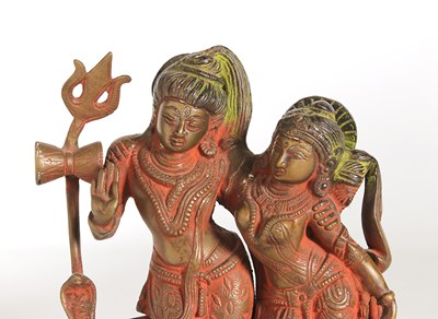 Lot 97 - Indian Bronze of Shiva an Parvati