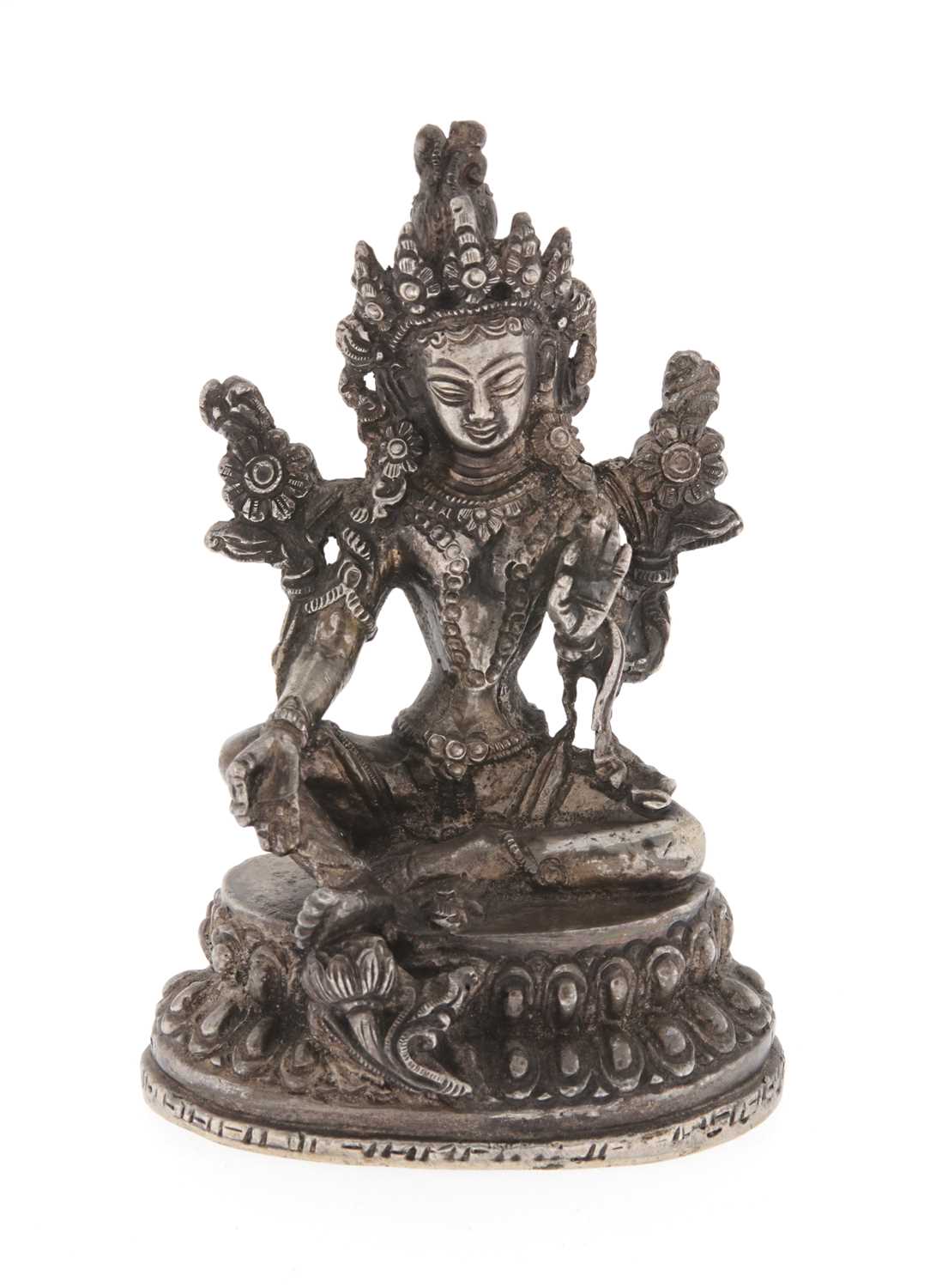 Lot 8 - A Tibetan Silver Figure Of Tara