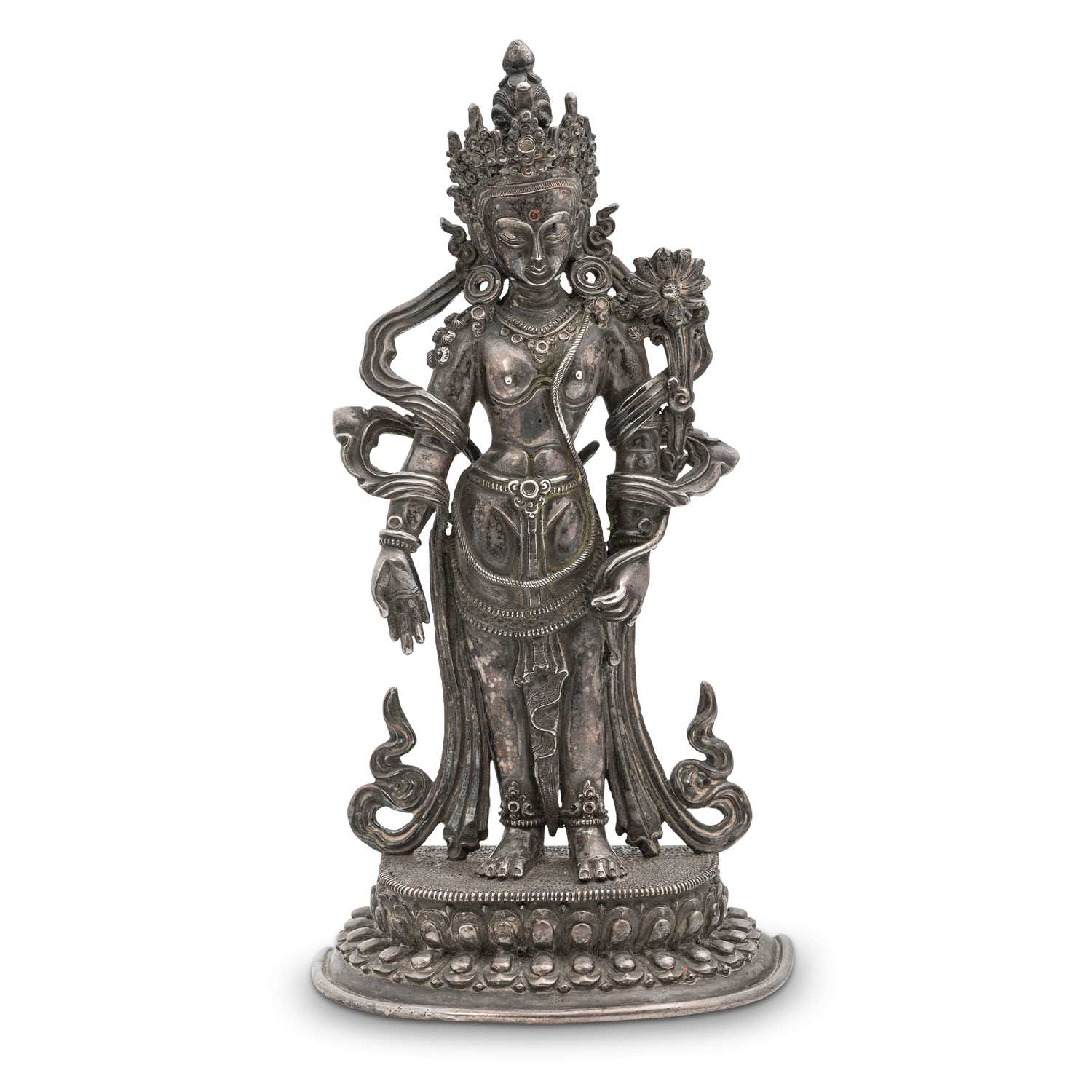 Lot 9 - A Silver Figure of Padmapani Lokeshvara