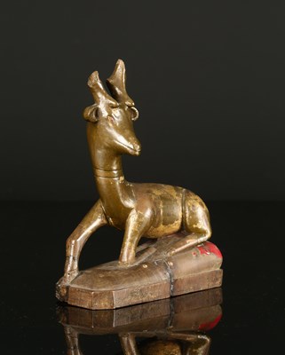 Lot 38 - Tibetan Lacquered Wood Carving of a Deer