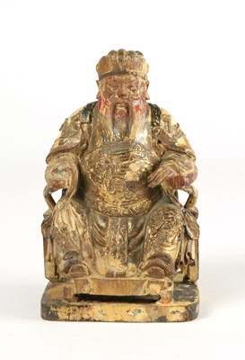Lot 39 - Chinese Gilt Wood Figure Of Cai Shen
