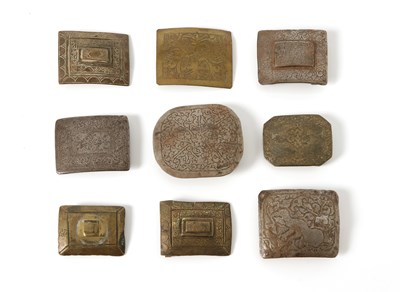 Lot 137 - Nine Brass and Iron Buckles.