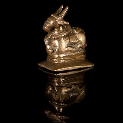 Lot 7 - A Brass Figure of Nandi