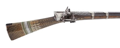 Lot 120 - A Rare Ottoman Miquelet Rifle