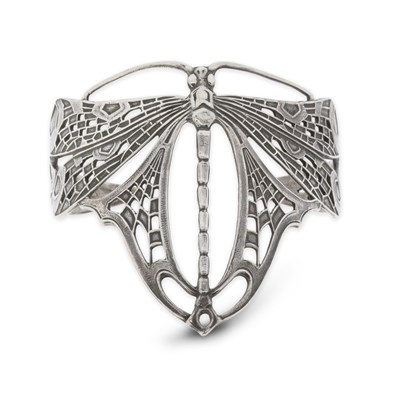 Lot 516 - Art Nouveau Style Butterfly Cuff Bracelet