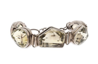 Lot 541 - Sterling Silver and Citrine Bracelet