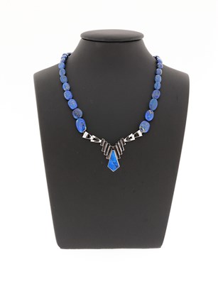 Lot 510 - Art Deco Lapis Lazuli Necklace