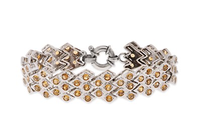 Lot 542 - Sterling silver and Citrine Bracelet