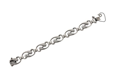 Lot 599 - A Sterling Silver Bracelet