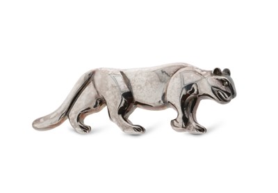 Lot 509 - Sterling Silver Art-Deco Panther Brooch