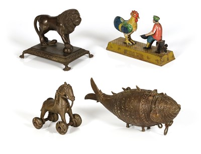 Lot 156 - A Group of Bronze and Metal Toys.