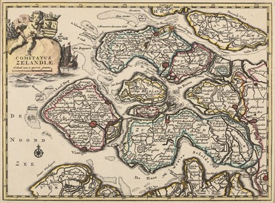 Lot 626 - Map of Zeeland by Hendrik de Leth, Amsterdam (1739)
