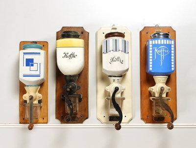 Lot 2 - Eight Wall Mounted Coffee Grinders