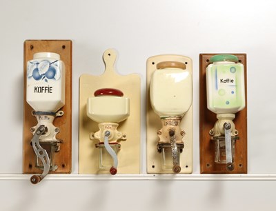 Lot 7 - Eight Wall Mounted Coffee Grinders
