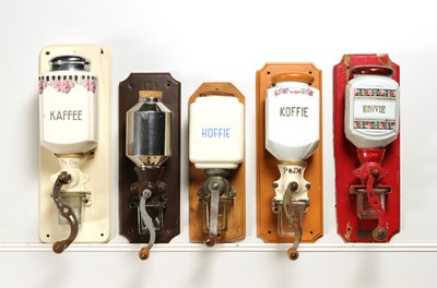 Lot 16 - Eleven Wall Mounted Coffee Grinders