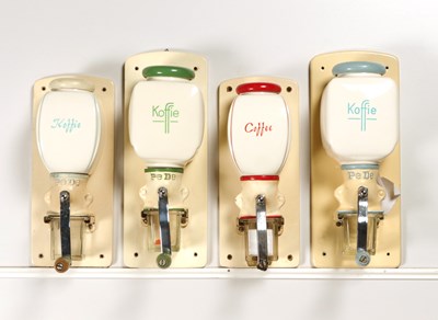 Lot 53 - Eight Wall Mounted Coffee Grinders