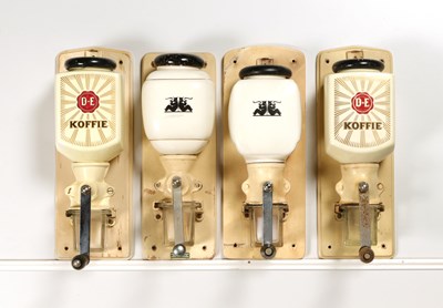 Lot 68 - Eight Wall Mounted Coffee Grinders