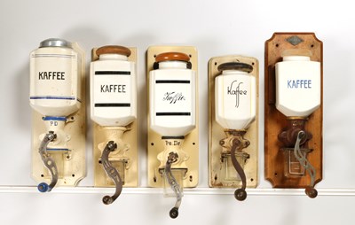 Lot 71 - Eleven Wall Mounted Coffee Grinders