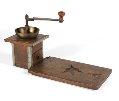 Lot 160 - 19th Century Coffee Grinder with Seat/Stabiliser