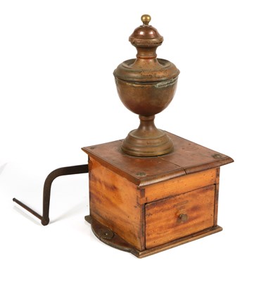 Lot 246 - Large Dutch 19th Century Box Coffee Grinder