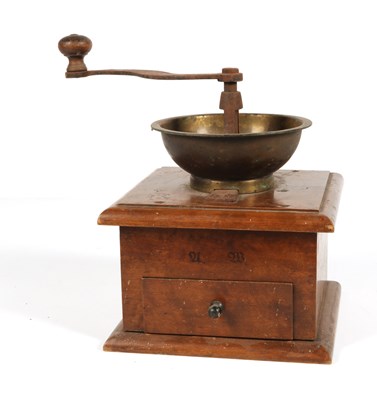 Lot 259 - Large Walnut Table Coffee Grinder