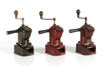 Lot 334 - Three PEDE Bakelite Coffee Grinders