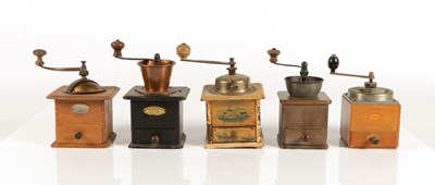 Lot 365 - Five Hand Coffee Grinders