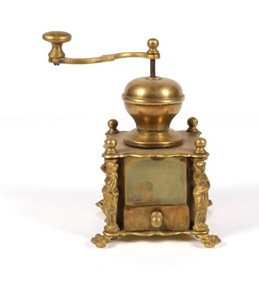 Lot 371 - Rare 19th Century Brass Coffee Grinder