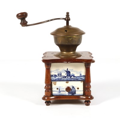 Lot 378 - Dutch Delftware Coffee Grinder