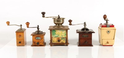 Lot 387 - Four French and German Coffee Grinders