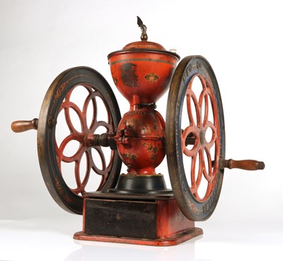 Lot 443 - Enterprise MFG. Co., Painted Cast Iron Country Store Coffee Grinder, 1898.