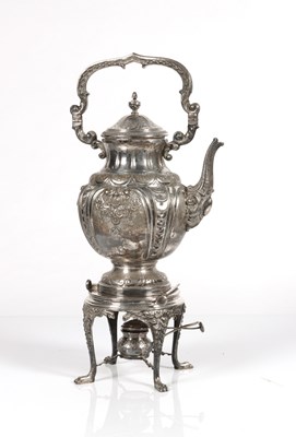 Lot 457 - A Large Italian Silver Plate Teapot & Warmer