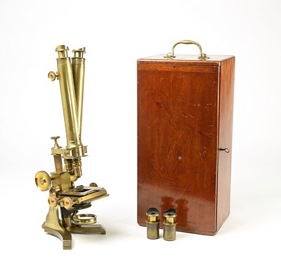 Lot 59 - A Charles Collins Compound Binocular Microscope, C 1870.