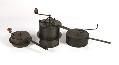 Lot 462 - Three Cast-Iron Coffee Roasters