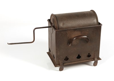 Lot 466 - A 19th century Iron Tin Coffee Roaster