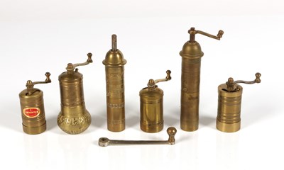 Lot 483 - Six Turkish/Ottoman Coffee Grinders