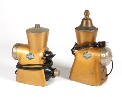 Lot 494 - Two Original Favourite Vintage Electric Coffee Grinders