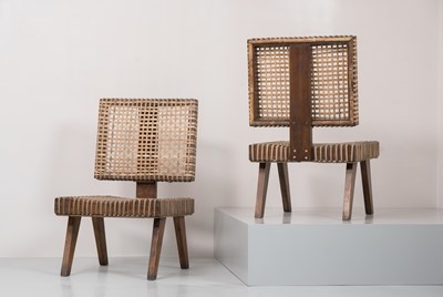 Lot 2 - Pair of Rare Lounge Chairs, by Pierre Jeanneret (1896–1967)