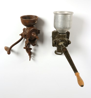 Lot 537 - Two Table Mounted Coffee Grinders