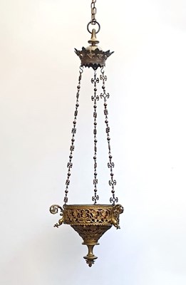 Lot 169 - 19e eeuwse Gotische Godslamp of Eeuwig Licht